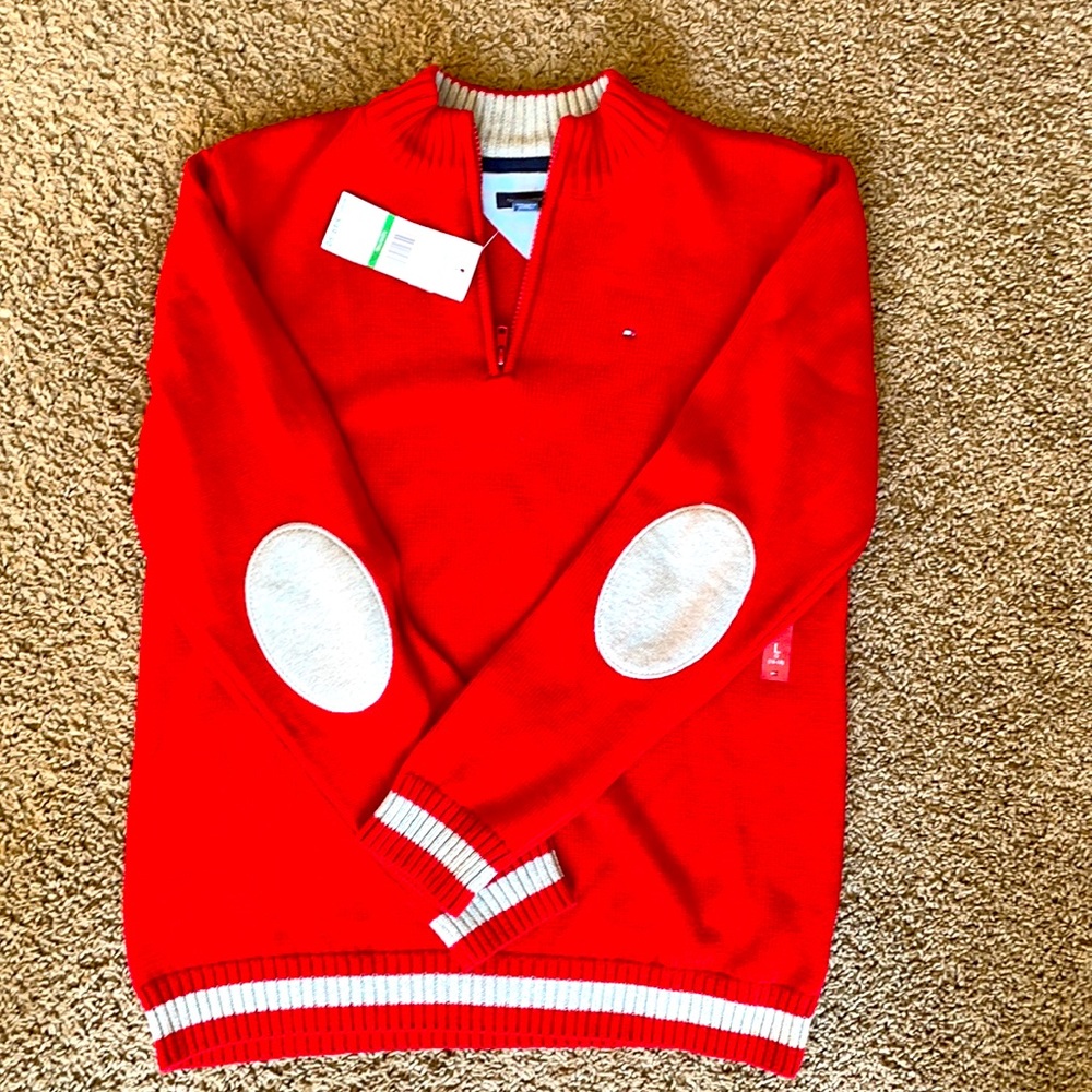 NWT Boys Tommy Hilfiger qtr zip sweater